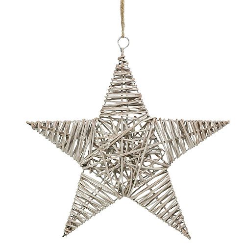 Floristik24 Star for hanging light brown 35cm 1pc
