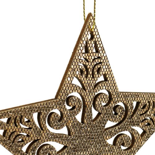 Product Star Gold for hanging 8cm - 12cm 9 pcs
