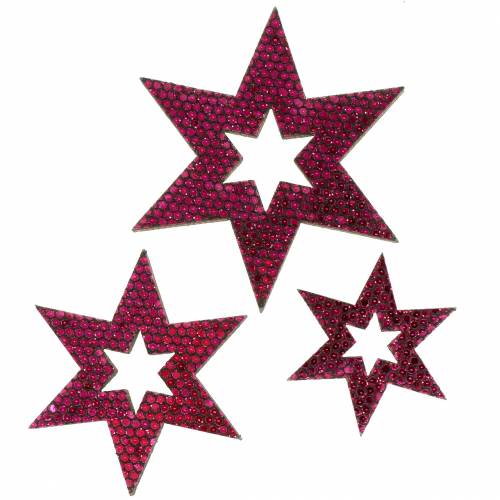 Litter decoration star purple 3-5cm 48pcs
