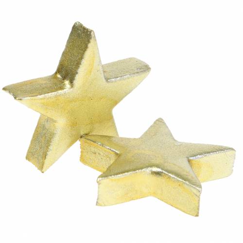 Product Deco stars gold 4cm 12pcs