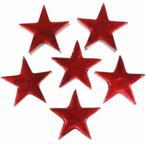 Floristik24 Deco stars red 4cm 12pcs