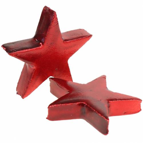 Product Deco stars red 4cm 12pcs