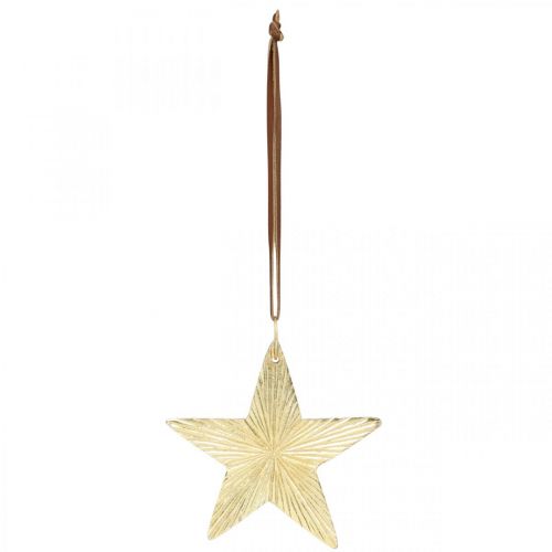 Product Stars to hang, metal decorations, Christmas tree decorations golden 9,5 × 9,5cm 3pcs