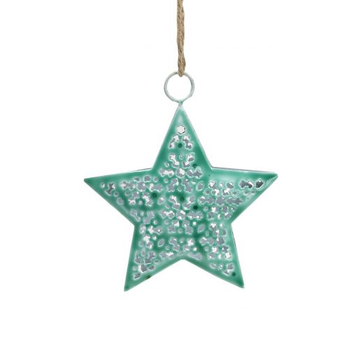 Floristik24 Christmas Tree Decoration Star Mint green 9,5cm 1pc