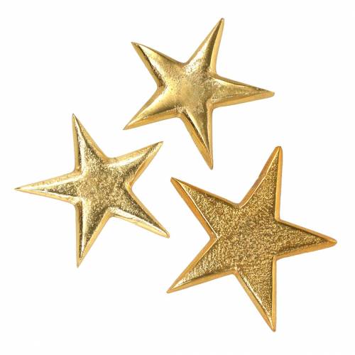 Floristik24 Metal Stars Golden 7.8×7.4cm/6.4×6.2cm 8pcs