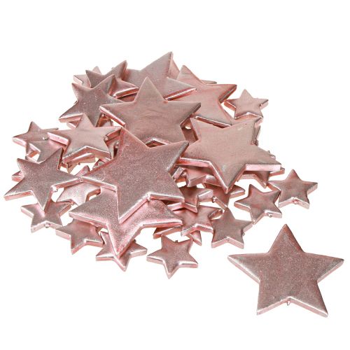 Product Star Decoration Christmas Pink Ø3/5/7cm – 2nd Choice – 44 pcs