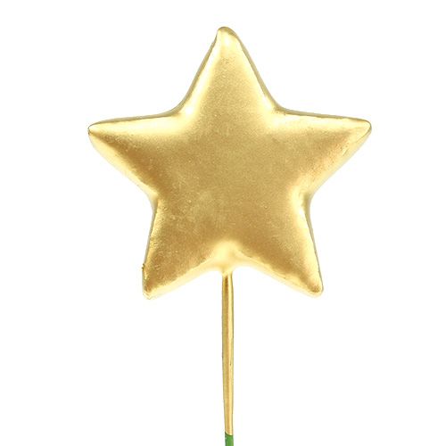 Floristik24 Stars on wire for crafting gold 5cm L23cm 48 pcs