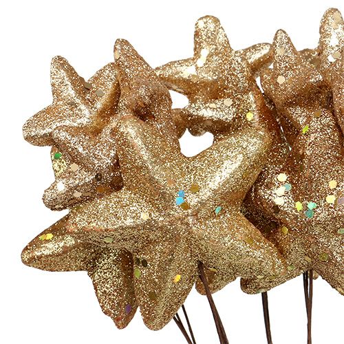 Product Stars bundled with glitter gold 60cm 5pcs