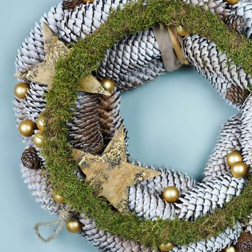 Floristik24 Wooden stars with glitter inlays for hanging natural mango wood 6.4–7.1cm × 7–7.8cm 3pcs