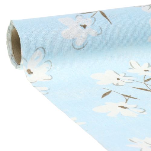 Floristik24 Decoration fabric flowers blue 30cm x 3m