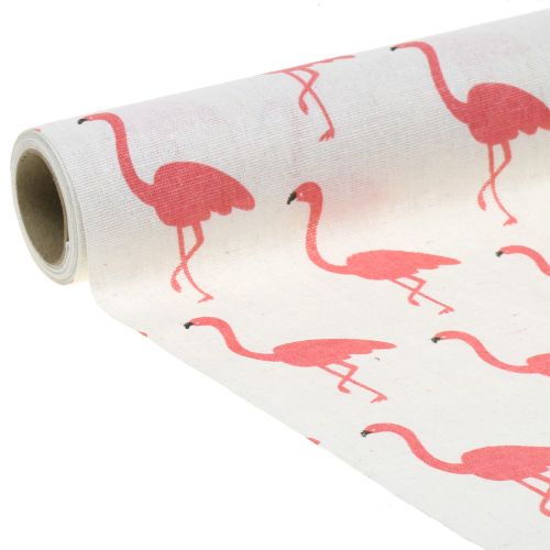 Deco fabric Flamingo White-Pink 30cm x 3m