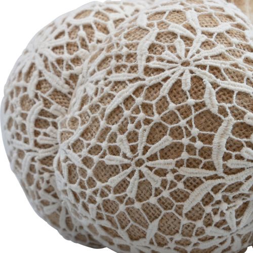 Product Fabric pumpkin decoration jute lace white/beige vintage decoration Ø18cm
