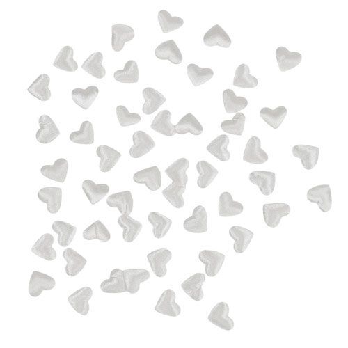 Floristik24 Hearts for Scattering White 1.3cm 500 pcs