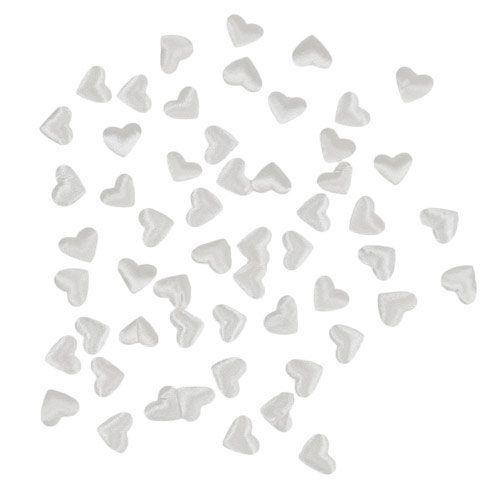 Floristik24 Hearts to scatter white 1,3cm 500pcs