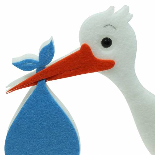 Product Decorative stork to hang blue 45.5cm x 39cm x 2cm