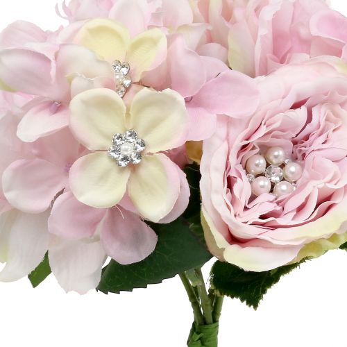 Product Bouquet pink with pearls 29cm