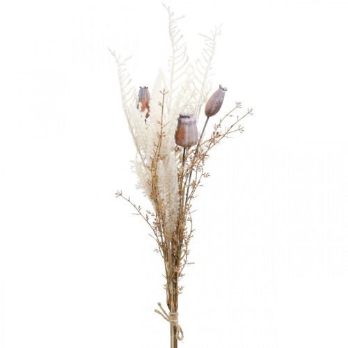 Product Poppy capsules deco dried flowers artificial fern cream 63cm