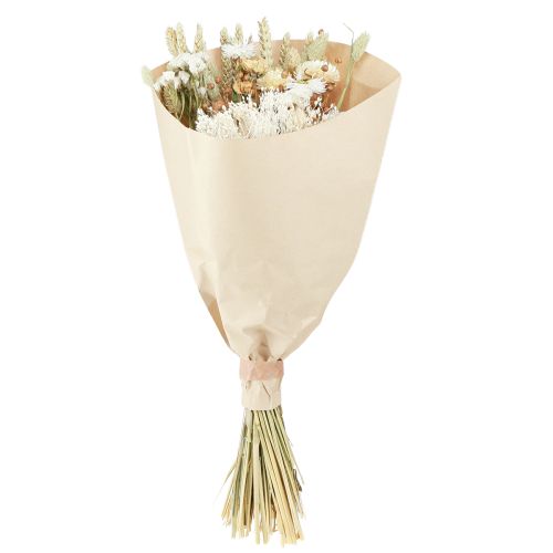 Product Bouquet with dried flowers straw flowers grain white 55cm