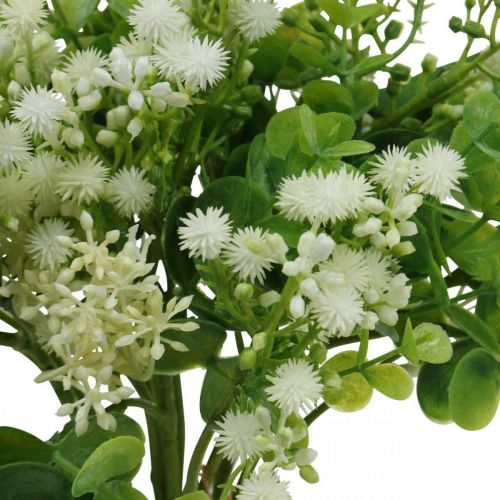 Product Decorative Bouquet Artificial Flowers Bouquet Artificial Flowers Green White L36cm