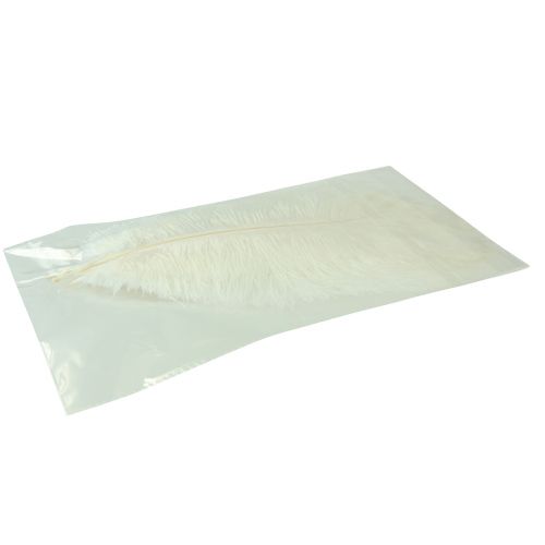 Product Ostrich Feathers Exotic Decoration White Feathers 32-35cm 4 Pcs
