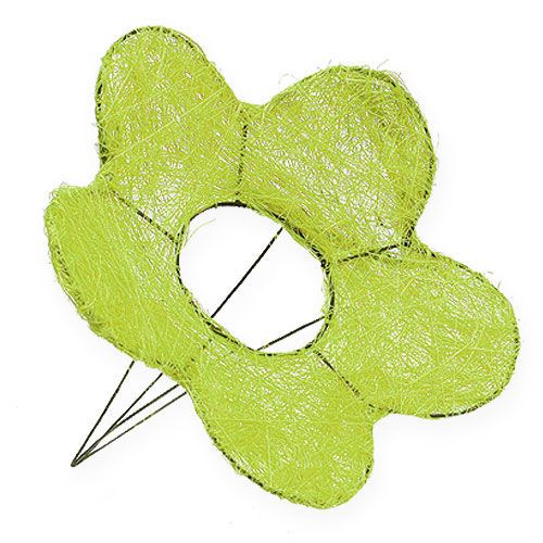 Floristik24 Sisal Cuff Flower Green Ø25cm 6pcs