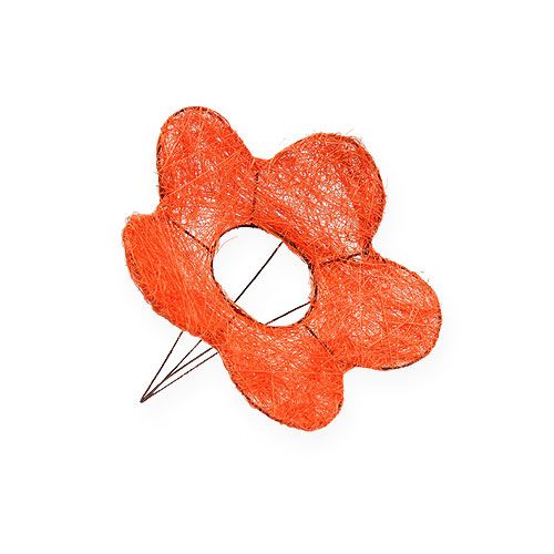 Sisal Flower Cuffs Orange Ø15cm 10pcs