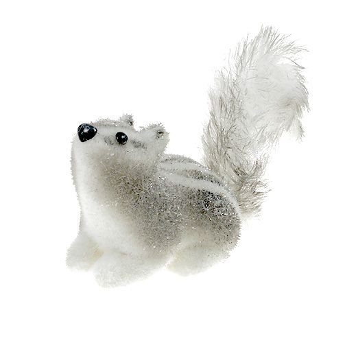 Floristik24 Chipmunk 21x14cm gray-white with mica