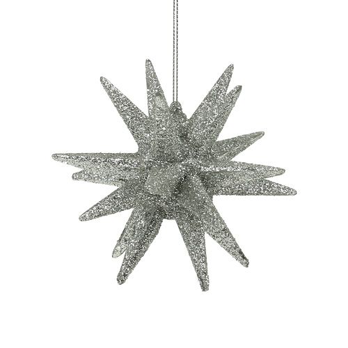 Stars with Glitter Champagne 11.5cm 4 pcs