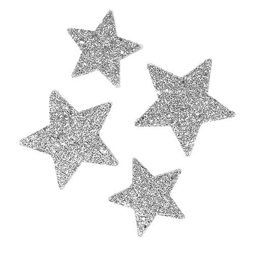 Stars for scattering silver assorted 4-5cm 40pcs