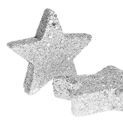Product Stars for scattering silver ass. 4-5cm 40pcs