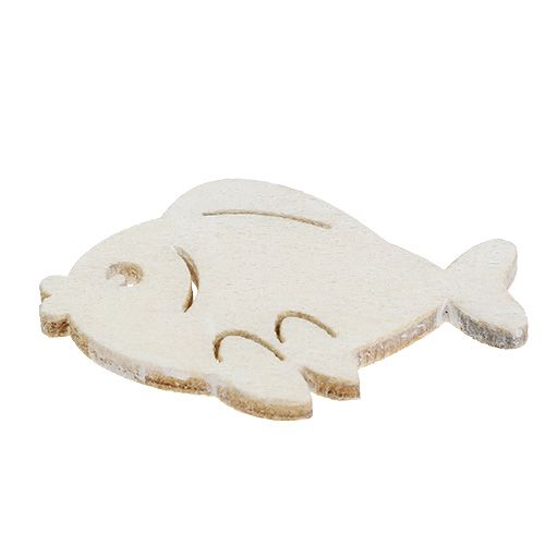 Floristik24 Scatter Fish White 4cm 48 pcs