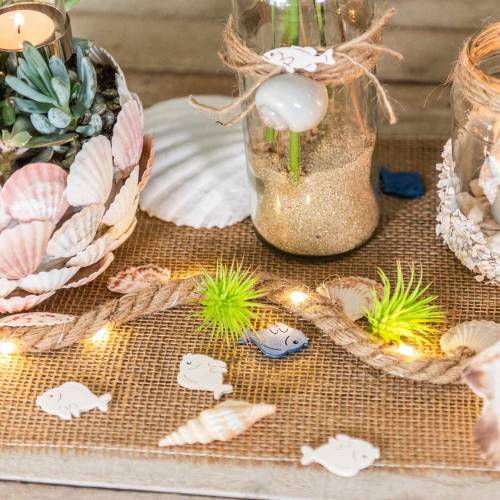 Floristik24 Scatter Fish White 4cm 48 pcs