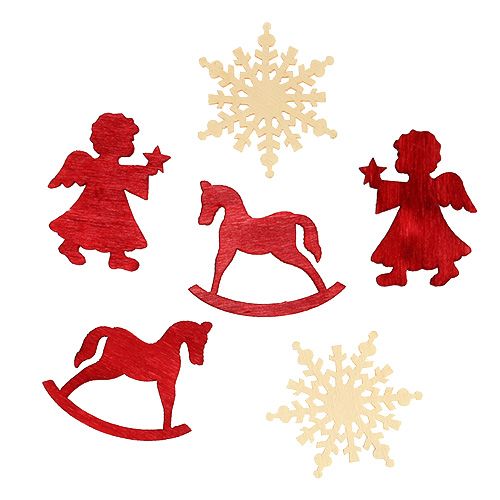 Floristik24 Scatter assortment Christmas red-white 4cm 72 pcs