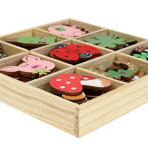 Floristik24 Give a gift New Year 3,5cm multicolored 54St