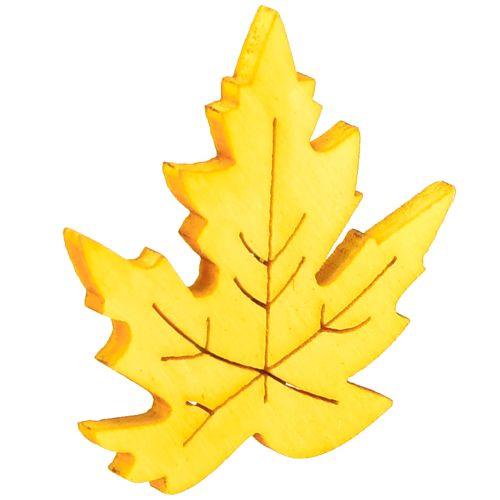 Product Scatter decoration maple leaves yellow, brown, platinum assorted 4cm 72 pcs