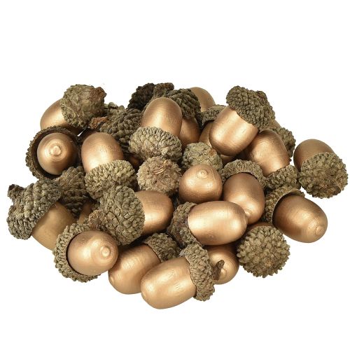 Product Scatter decoration acorns autumn winter gold 3cm 36 pcs