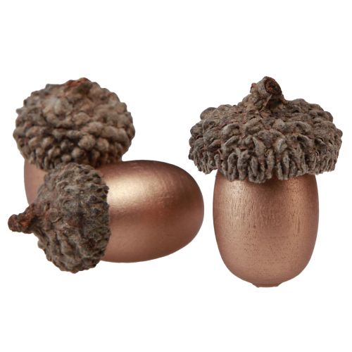 Floristik24 Scatter decoration acorns autumn winter gold 3cm 36 pcs