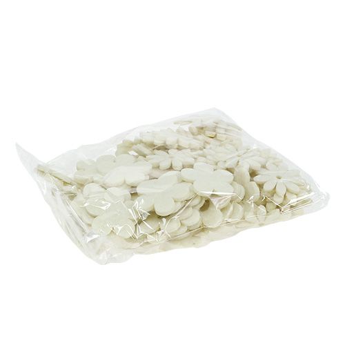 Floristik24 Scattered felt flower cream Ø3.5cm 96p