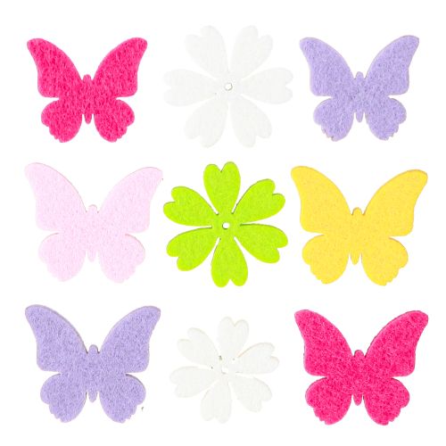 Product Scatter Decoration Spring Butterfly Flowers 6 Colors 4cm 72 Pcs