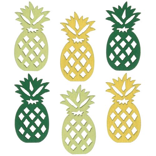 Scatter decoration wooden pineapple 3.5cm 72 pcs