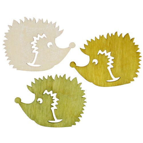 Floristik24 Streudeko hedgehog made of wood assorted colors 4cm 72p