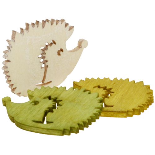 Product Streudeko hedgehog made of wood assorted colors 4cm 72p