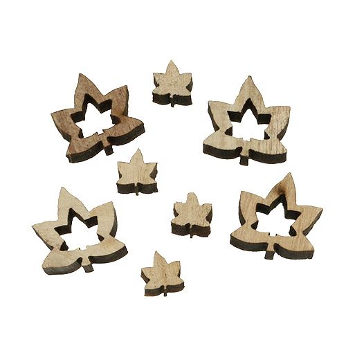 Floristik24 wooden leaves 1cm - 2cm nature 192pcs