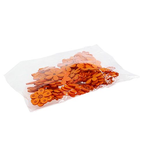 Floristik24 Decoration to control Wood Flower Orange 2cm - 4cm 96pcs