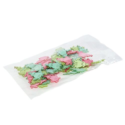 Floristik24 Scatter decoration wooden frog assorted 4cm 72 pcs