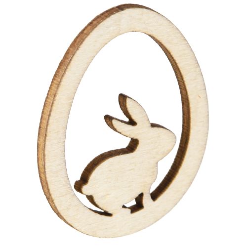 Product Easter decorations for crafts, bunny egg, natural wood, 4 cm, 72 pieces