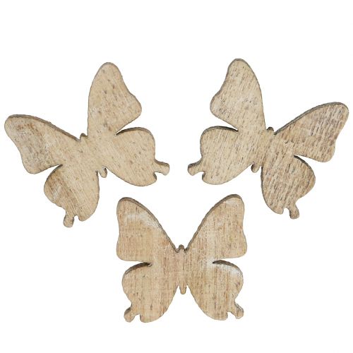 Product Scatter Decoration Butterfly Wood Natural 2cm 144 Pcs