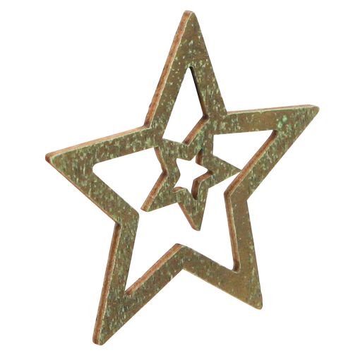 Product Christmas decoration wooden stars 4 colours Ø4cm 72 pcs