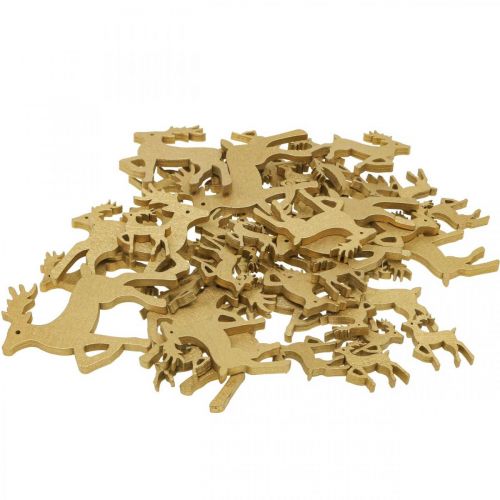 Floristik24 Scatter decoration Christmas scatter pieces wood decoration reindeer 50 pieces
