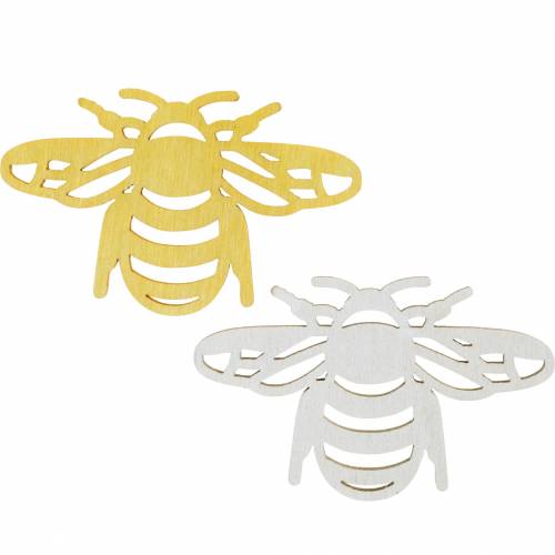 Floristik24 Sprinkle decoration bee, spring, wooden bees for handicrafts, table decoration 48pcs